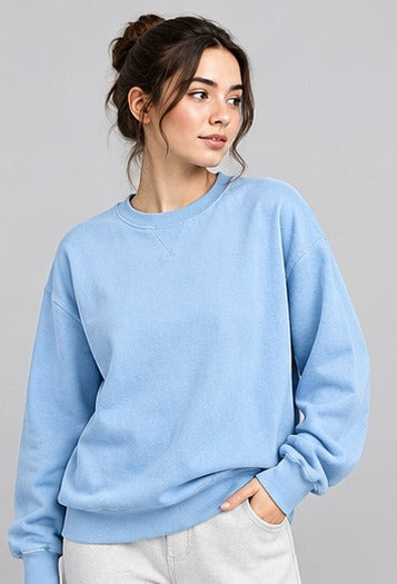Women's Fleece Crewneck Causal Pullover